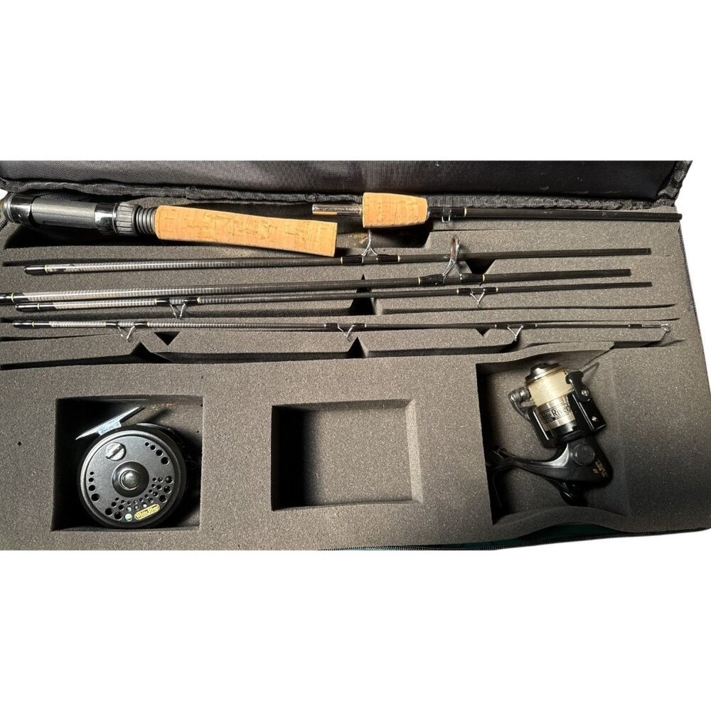 White River  7' 6" rod, case & 2 reels 9 Piece combo Set